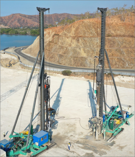 2150mm 수압 비브로플로트 첨단 진동 기술 43 Hz 1200kg 무게 최적의 성능
