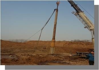 105kW 진동기 출력 및 성능을 위한 3445mm 길이의 Vibroflot 장비